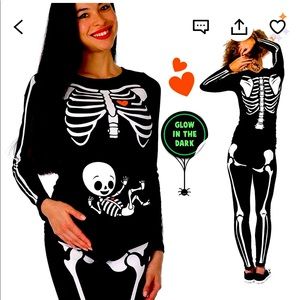 Pregnant skeleton maternity costume